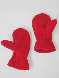 GLV-10-PFL - Fleece mittens - Red - 2-4