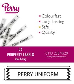 LAB-02-CAS - Adhesive identity/ labels for - Silver/black - 56pck