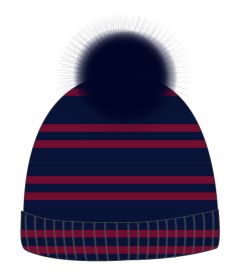 HAT-91-ACY - Bobble Hat - Navy/Claret - One