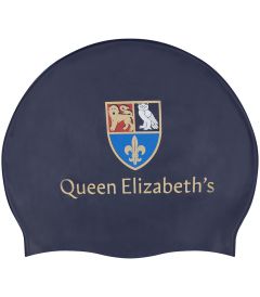 HAT-15-QES - Swimming Cap - Navy/logo - One