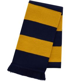 SCF-59-ACY - NAVY/GOLD STRIPED TIE - Navy/gold - One