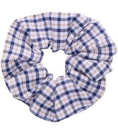 TPP-45-SCR - Scrunchie - Navy/Gold Check - One