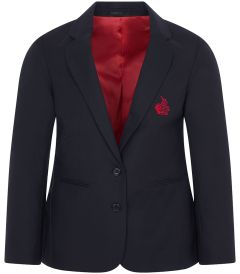 BLA-05-TOC - Girls fitted blazer - Navy/logo