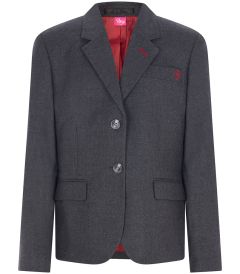 BLR-32-WPO - Fitted Blazer - Grey/logo