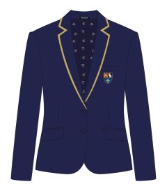 BLR-50-QES - Fitted Blazer - Navy/gold/logo
