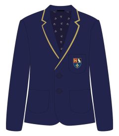 BLR-51-QES - Junior Blazer - Navy/gold/logo