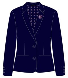BLZ-43-MOH - Girls Blazer - Navy/logo