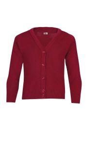 CAR-32-HDF - V-neck cardigan - Cherry