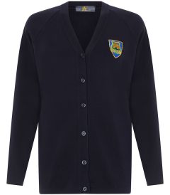 CAR-36-ABS - Navy cardigan - Navy/logo