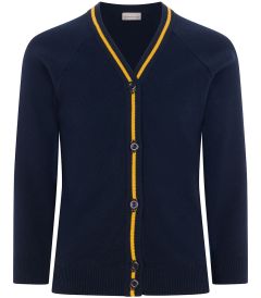 CAR-68-CAY - V neck cardigan - Navy/gold