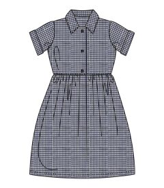DRE-43-SGM - Gingham summer dress - Navy gingham