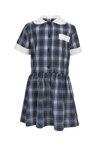 DRE-59-PCT - ABS Summer dress - Gordon Tartan/White