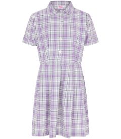 DRE-62-PCT - Summer dress - Grey/Purple Check