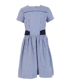 DRE-78-PCT - Striped summer dress - Navy/white