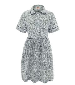 DRE-95-PCT - Summer Dress - Bottle Leaf/Navy