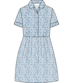 DRS-11-COP - Summer Dress - Blue floral