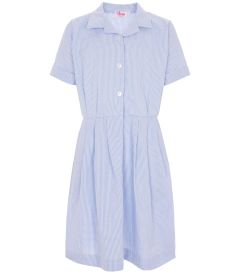 DRS-11-COP - Summer Dress - Blue/White Gingham