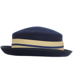 HAT-25-PNW - Felt Hat - Navy/gold