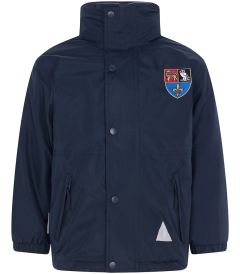 JKT-14-QES - Junior Coat - Navy/logo