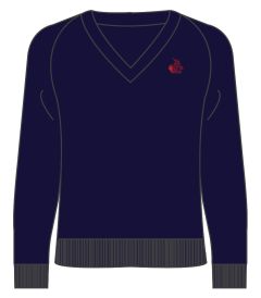JMP-12-TOC - Knitted Jumper - Navy/logo
