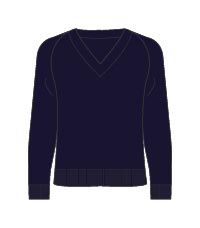 JMP-20-ACY - V neck jumper - Navy