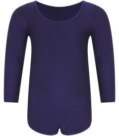 LEO-05-NYL - Leotard 3/4 sleeves - Navy