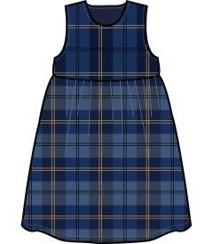 PIN-30-PVI - Winter Pinafore - Navy/Black/Gold