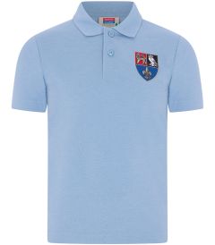 PLO-17-QES - Sports Polo - Sky/logo