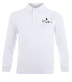 PLO-38-KBP - Long sleeved polo shirt - White/logo