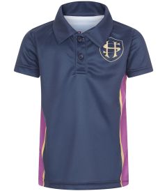 PLS-14-SHR - Pines House Polo - Navy/purple/logo