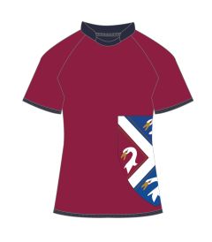RGY-51-SHS - Boys reversible games top - Navy/Cherry/Logo