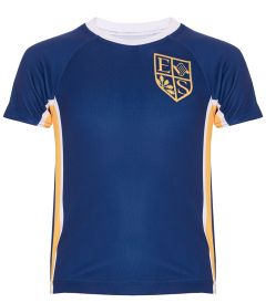 RGY-94-ESS - Unisex Games Shirt - Dark royal/gold/logo