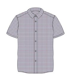 SHT-46-COP - Short sleeve shirt - Navy/red check