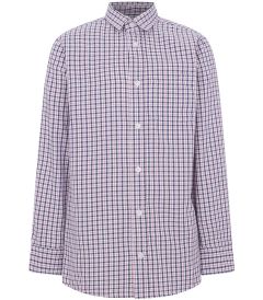 SHT-47-COP - Boys long sleeve shirt - Navy/red check