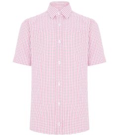 SHT-83-COP - Short sleeve check shirt - Red check