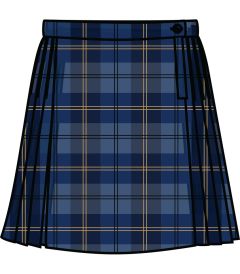 SKT-51-PVI - Closed kilt side buttons - Navy/Black/Gold