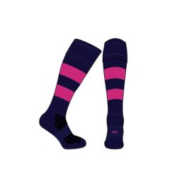 SOC-94-CFC - Games Sock - Navy/pink