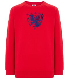 SWT-19-BHP - Crew Neck Eco Sweatshirt - Red/logo