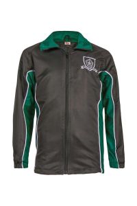 TRA-16-BFS - Brackenfield tracksuit top - Black/bottle/logo