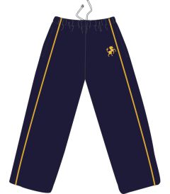 TRB-78-CBH - Unisex Tracksuit Bottoms - Navy/amber/logo