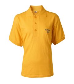TSH-52-SMP - St. Margaret's Sports polo - Gold/logo