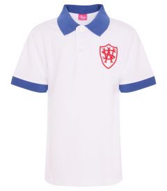 TSH-66-WPS - Wetherby house polo - White/blue/logo