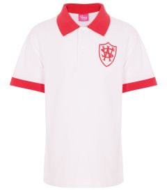 TSH-66-WPS - Wetherby house polo - White/red/logo