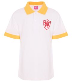 TSH-66-WPS - Wetherby house polo - White/yellow/logo