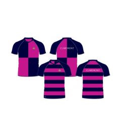 TSR-35-CFC - Reversible Sports Top - Navy/pink/logo