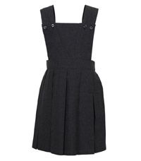 TUN-01-PVI - Bib top tunic box pleat skirt - Grey