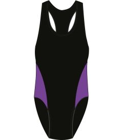 SWM-20-RPE - Swimming Costume - Black/purple