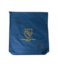 BAG-10-SMP - St Margaret's P.E Bag - Royal/Logo - One