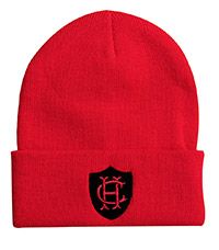 HAT-33-CHS - Chepstow House winter beanie - Red/logo - One
