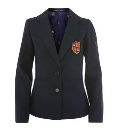 BLZ-79-KNP - Girls' fitted blazer - Navy/logo